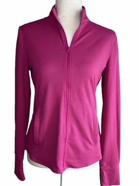 Tommy Bahama Golf  Pink Full Zip Textured Jacket with pockets